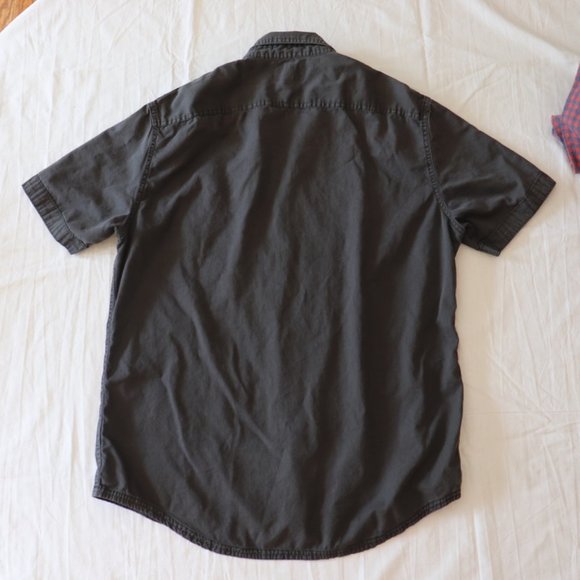 Rock & Republic Short Sleeve Button Down Shirt Gray Size L - Picture 4 of 5